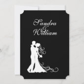 新郎新婦白黒 招待状 (裏面)