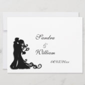 新郎新婦白 招待状 (裏面)