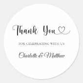 新郎新婦祝の家に感謝結婚する ラウンドシール (正面)