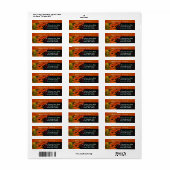 新郎新婦素朴秋観葉結婚式の招待 ラベル (フルシート)