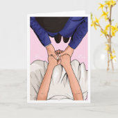 新郎新婦結婚おめでとう カード (黄色い花)