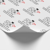 新郎新婦結婚かわいい夫婦おめでとう ラッピングペーパー (角)