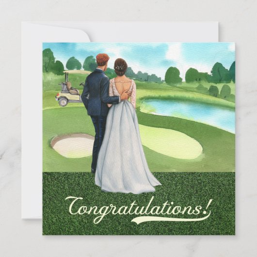 新郎新婦結婚とのゴルフおめでとう (正面)