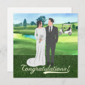 新郎新婦結婚とのゴルフおめでとう (正面/裏面)