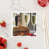 新郎新婦結婚のケーキナプキン スタンダードカクテルナプキン (インサイチュ)