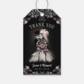 新郎新婦結婚のスケルトンありがとうギフトラベル ギフトタグ (正面)