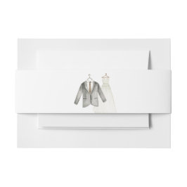 新郎新婦結婚のドレ結婚ース 招待状ベリーバンド