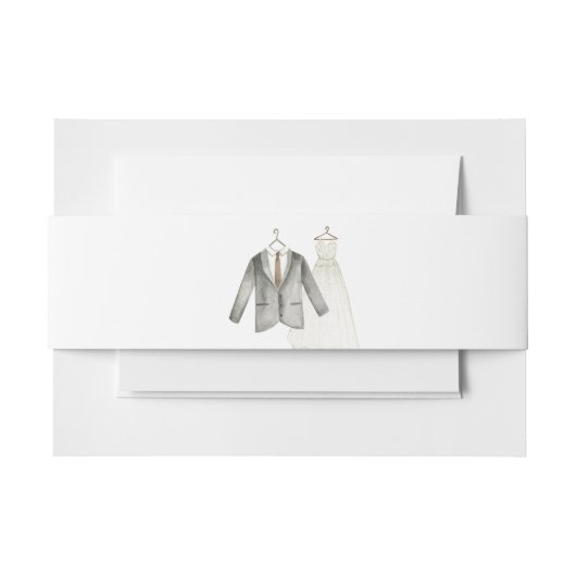 新郎新婦結婚のドレ結婚ース 招待状ベリーバンド (正面例)