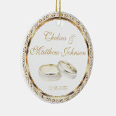 新郎新婦結婚のバンド記念 セラミックオーナメント (右)