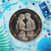 新郎新婦結婚のパーソナライズされた ペーパープレート (パーティー)