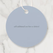 新郎新婦結婚のファボをフィーチャーしたウミガメ フェイバータグ (裏面)