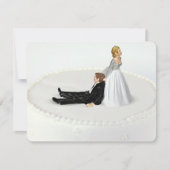 新郎新婦結婚のユーモア 招待状 (正面)