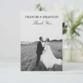 新郎新婦結婚の写真ありがとうフラットカード 招待状 (スタンド正面)