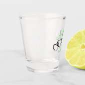 新郎新婦結婚の名前が付いた眼鏡 ショットグラス (左)