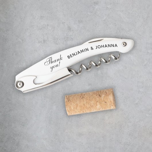 新郎新婦結婚の名前を支持してくれてありがとうござカスタムう ソムリエナイフ