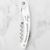 新郎新婦結婚の名前を支持してくれてありがとうござカスタムう ソムリエナイフ (正面)