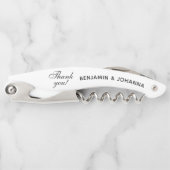 新郎新婦結婚の名前を支持してくれてありがとうござカスタムう ソムリエナイフ (正面)