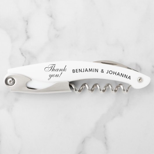 新郎新婦結婚の名前を支持してくれてありがとうござカスタムう ソムリエナイフ (正面)