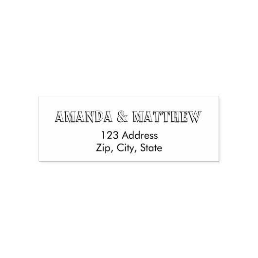 新郎新婦結婚の差出人住所 セルフインキングスタンプ (デザイン)