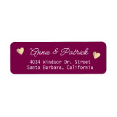 新郎新婦結婚の愛ハートワイン ラベル (正面)