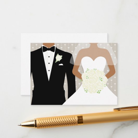 新郎新婦結婚の白薔薇の情報 エンクロージャーカード (正面/裏面インサイチュ)