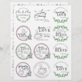 新郎新婦結婚の茶バッグ (正面/裏面)