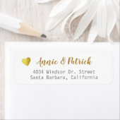 新郎新婦結婚の郵送差出人住所 ラベル (インサイチュ)