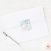 新郎新婦結婚の スクエアシール (封筒)