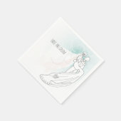 新郎新婦結婚の スタンダードカクテルナプキン (角)