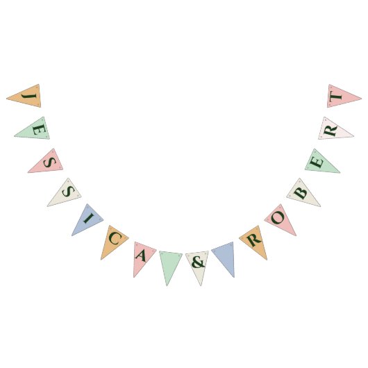 新郎新婦結婚の バンティングフラッグ (全)