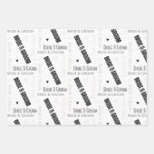 新郎新婦結婚の ラッピングペーパーシート (正面)