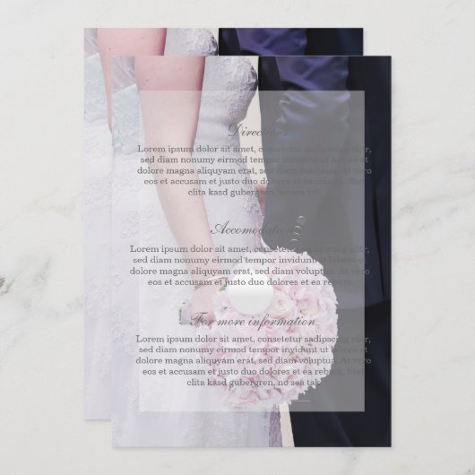 新郎新婦結婚の 招待状 (正面/裏面)