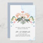 新郎新婦結婚をフィーチャーしたウミガメ (正面/裏面)