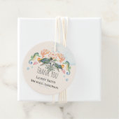 新郎新婦結婚をフィーチャーしたウミガメ フェイバータグ (インサイチュ)