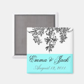 新郎新婦結婚モノグラム マグネット (正面/裏面)