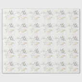 新郎新婦結婚リングや輪デザイン ラッピングペーパー (フラット)