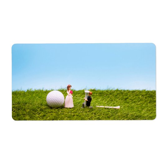 新郎新婦結婚付きゴルフ差出人住所 ラベル (正面)