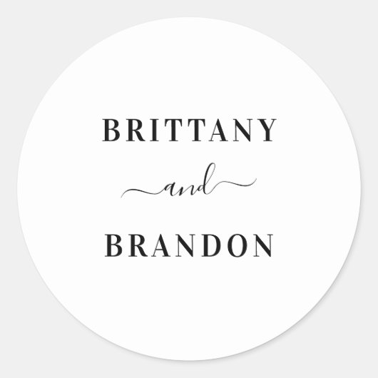 新郎新婦結婚式の引き出物シモダンール ラウンドシール (正面)