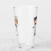 新郎新婦結婚式の日 タンブラーグラス (左)