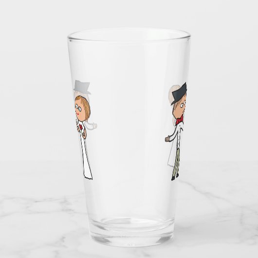 新郎新婦結婚式の日 タンブラーグラス (右)