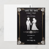 新郎新婦結婚式招待状 ポストカード (正面/裏面)