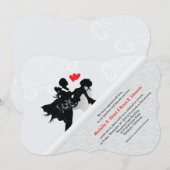 新郎新婦結婚式招待状 招待状 (正面/裏面)