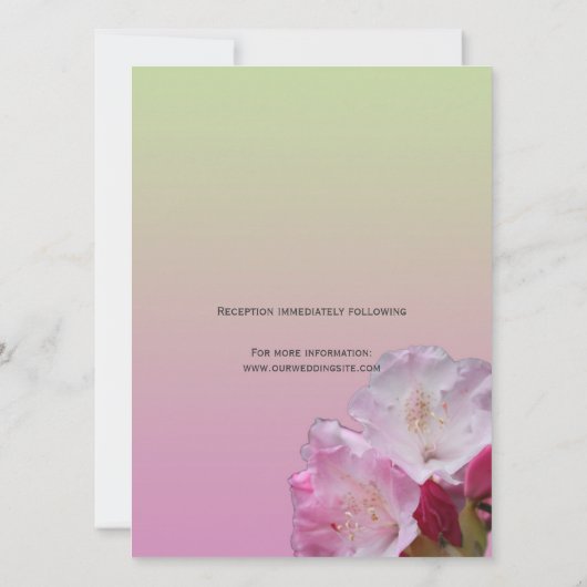 新郎新婦結婚式招待状 招待状 (裏面)