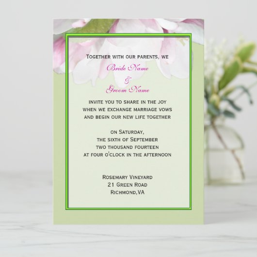 新郎新婦結婚式招待状 招待状 (スタンド正面)