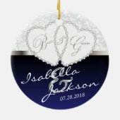 新郎新婦結婚形見 セラミックオーナメント (裏面)