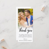 新郎新婦結婚撮影黒人脚本ありがとう カード (正面/裏面インサイチュ)