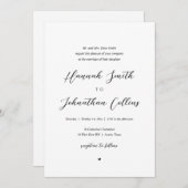 新郎新婦結婚教会の両親 招待状 (正面/裏面)