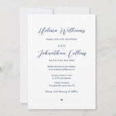 新郎新婦結婚教会、両親の招待 招待状 (正面)