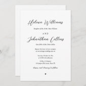 新郎新婦結婚教会、両親 招待状 (正面/裏面)