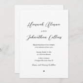 新郎新婦結婚教会 招待状 (正面/裏面)